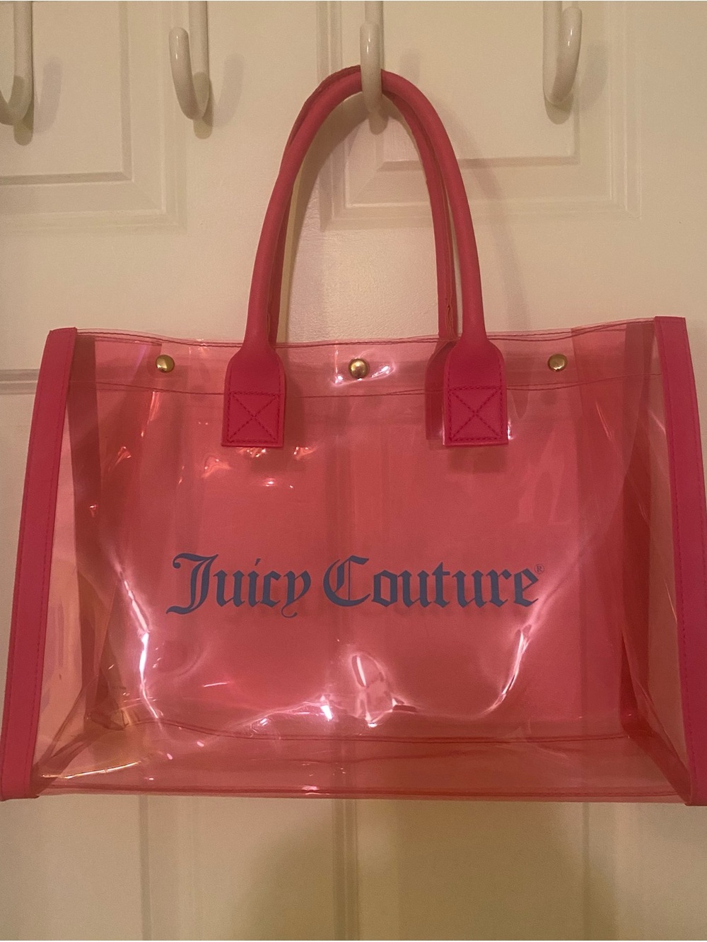 Juicy Couture Transparent Pink Tote Bag